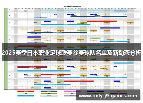 2025赛季日本职业足球联赛参赛球队名单及新动态分析